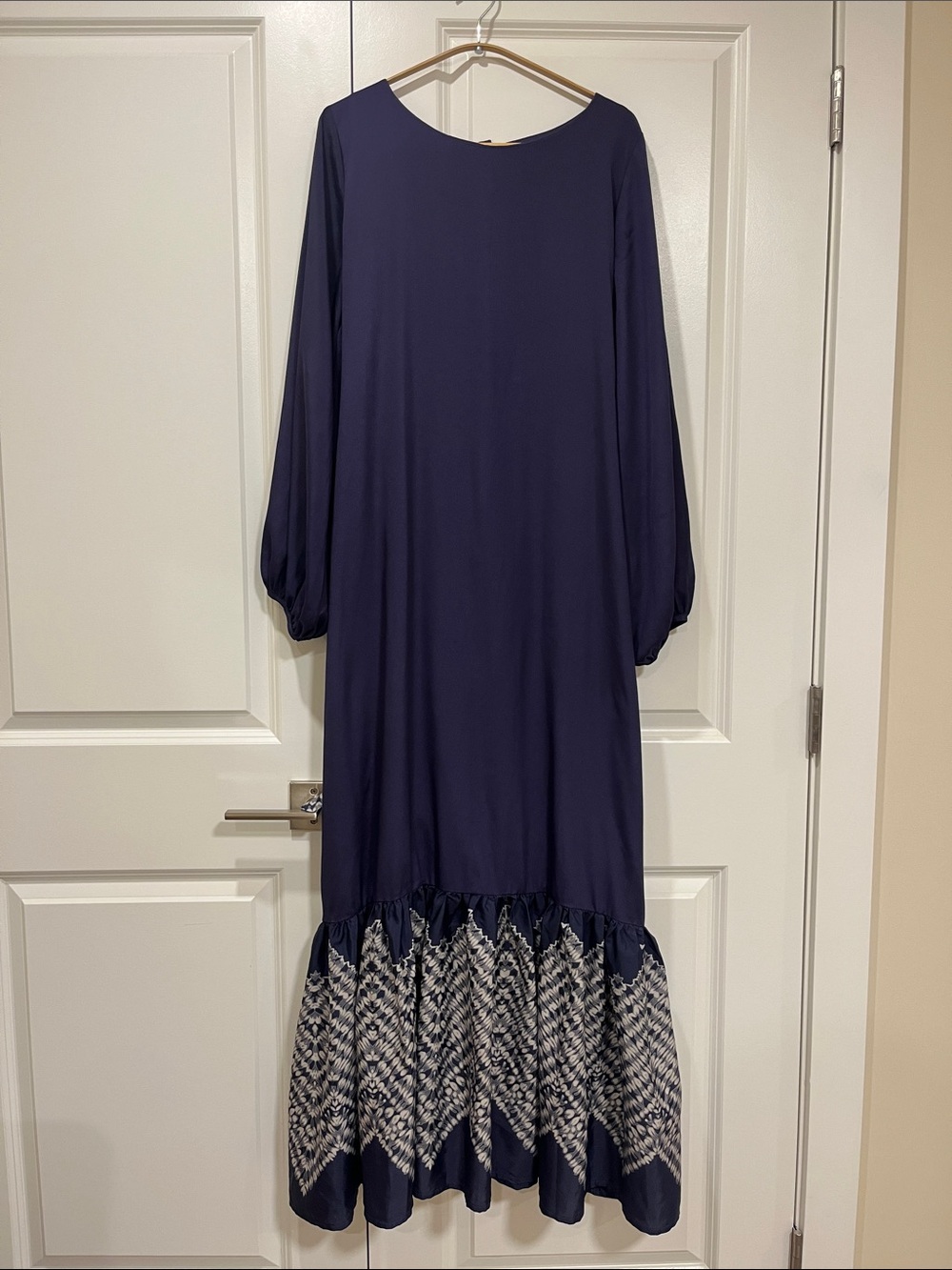 Navy Long Sleeve Maxi Dress